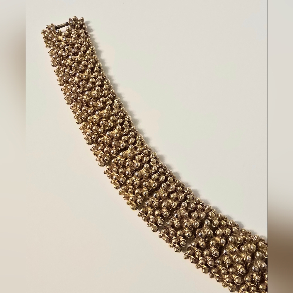 vintage Sarah Coventry chunky gold textured panel